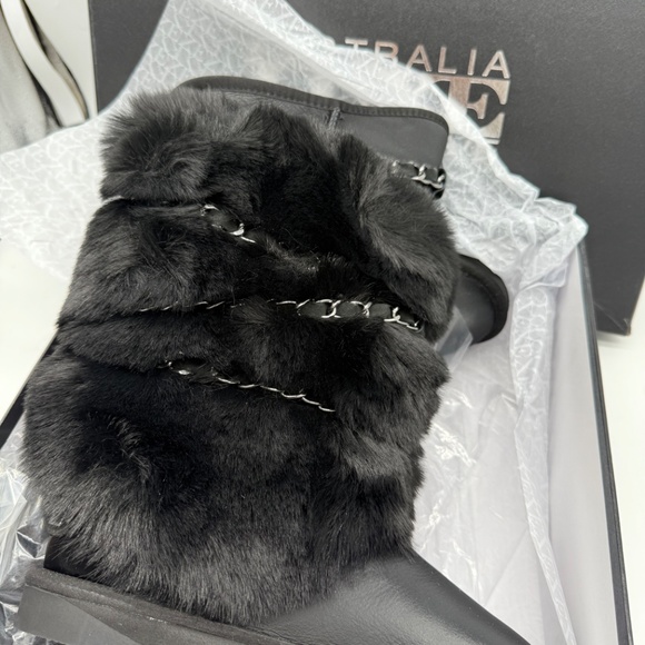 Australia Luxe Co. Atilla Satin Black Luxe Faux fur. Sold Out everywhere. New! - Picture 5 of 7